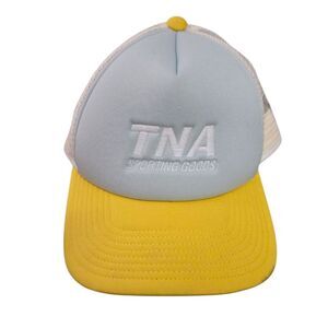 TNA Sporting Goods Blue Yellow & White Trucker Cap Hat Adjustable O/S